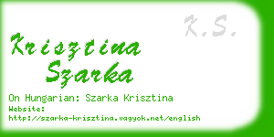 krisztina szarka business card